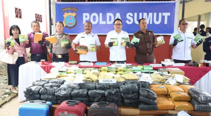 Polda Sumut Musnahkan Barang Bukti Narkoba