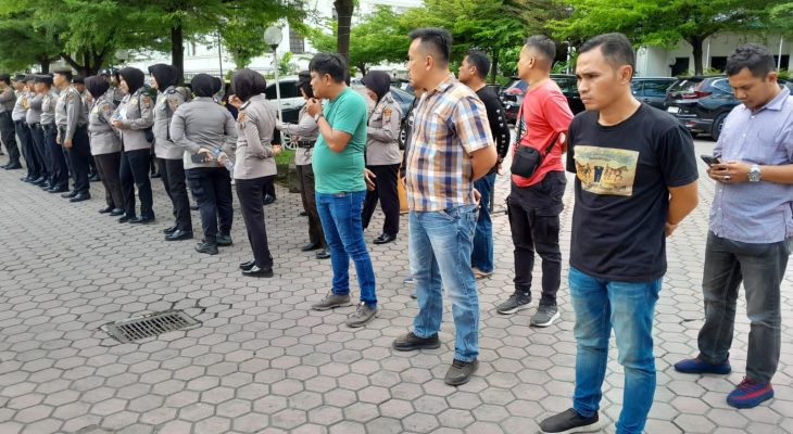 Polsek Medan Barat Amankan Kampanye Calon Presiden Nomor Urut 1