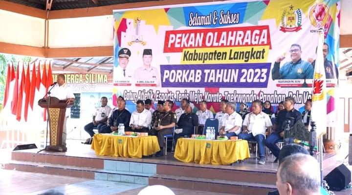 PLT Bupati Langkat Resmikan Pembukaan PORKAB Langkat