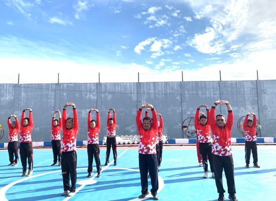 Jajaran Lapas Narkotika Pematang Siantar Kanwil Kumham Sumut Adakan Giat Pembinaan Fisik, Mental dan Kedisiplinan Petugas