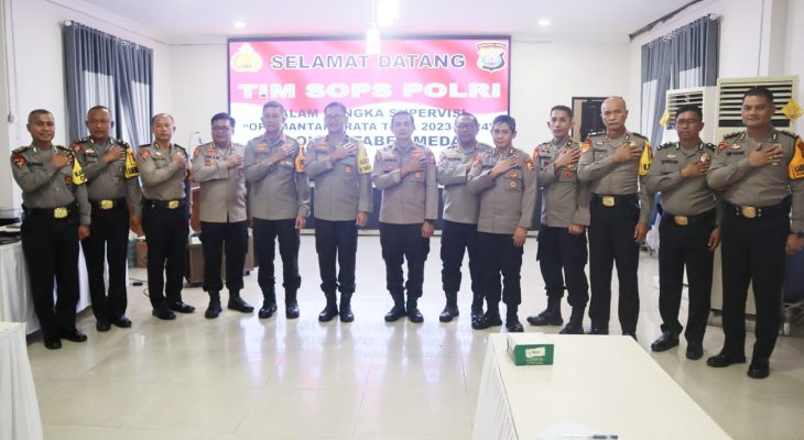 Dukung Operasi Mantap Brata 2023 – 2024, Tim Supervisi Sops Polri Kunker ke Polrestabes Medan