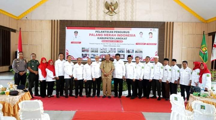 Pelantikan Pengurus PMI Langkat, Syah Afandin Tambah Anggaran Menjadi Rp.300Juta