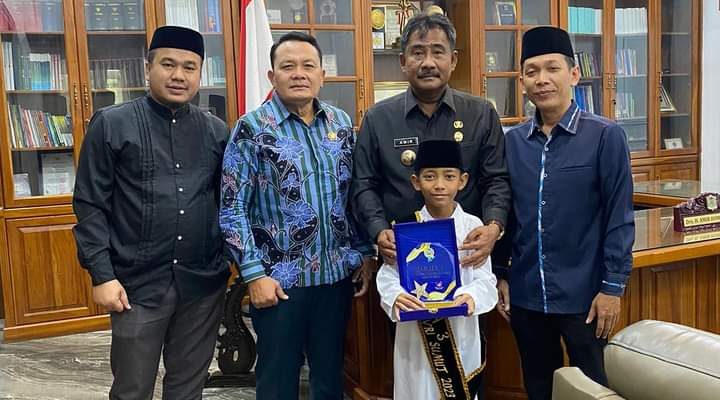 Walikota Binjai Terima Kunjungan Fadel Muhammad Peraih Juara 3 Akademi Da’i Cilik TVRI SUMUT 2023