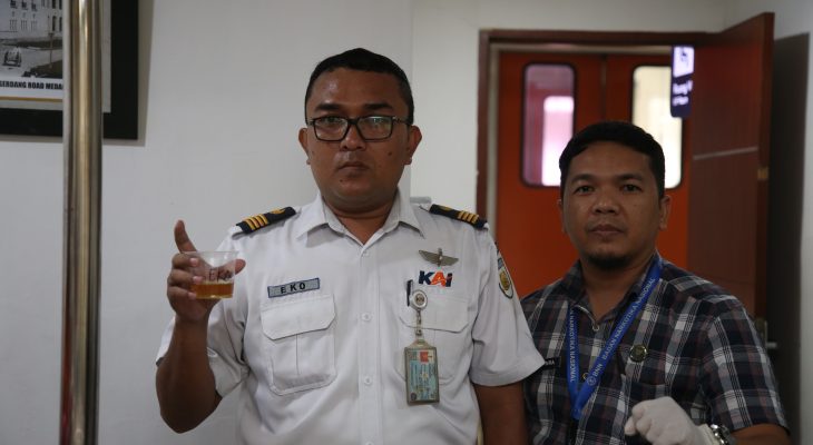 Wujudkan Perjalanan KA Selamat, Liburan Nyaman, PT KAI Divre I Sumut Lakukan Tes Narkoba Kepada Awak KA