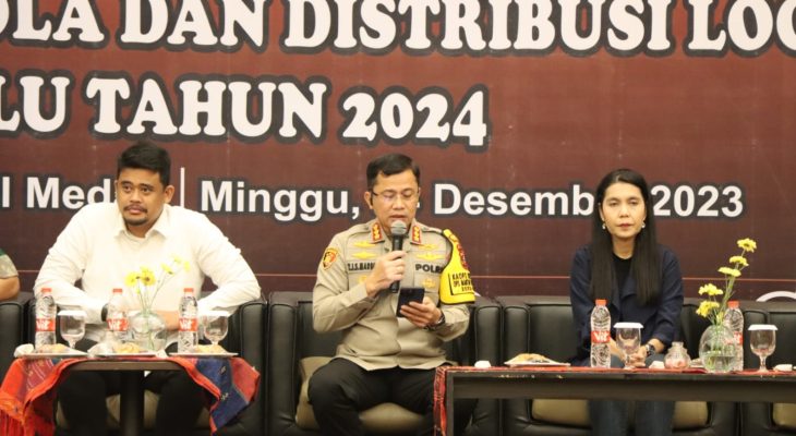 Kapolrestabes Medan Hadiri Rapat Koordinasi Persiapan dan Distribusi Logistik Pemilu Bersama PPK dan PPS se-Kota Medan