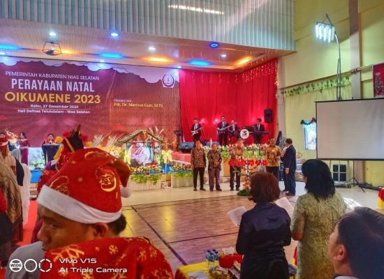 Pemkab Nias Selatan Rayakan Natal Oikumene Tahun 2023 di Hall Defnas