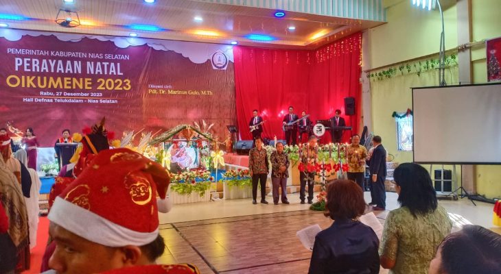 Pemkab Nias Selatan Rayakan Natal Oikumene Tahun 2023 di Hall Defnas