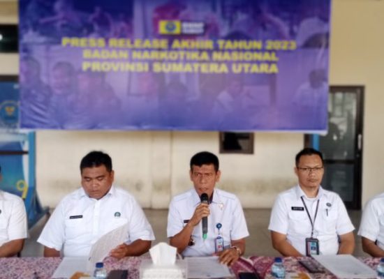 BNNP Sumut Mengungkap 94 Kasus Narkoba dan Menetapkan 129 Orang Tersangka di Tahun 2023