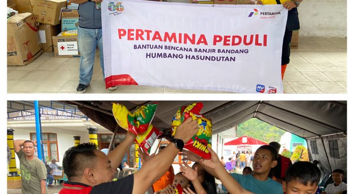 Pertamina Peduli Bantu Korban Bencana Banjir Bandang di Humbahas