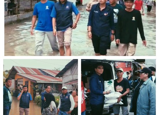 Peduli Sesama, Caleg Partai Nasdem Kunjungi Korban Banjir & Berikan Bantuan Sembako di Deli Serdang