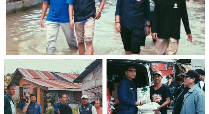 Peduli Sesama, Caleg Partai Nasdem Kunjungi Korban Banjir & Berikan Bantuan Sembako di Deli Serdang