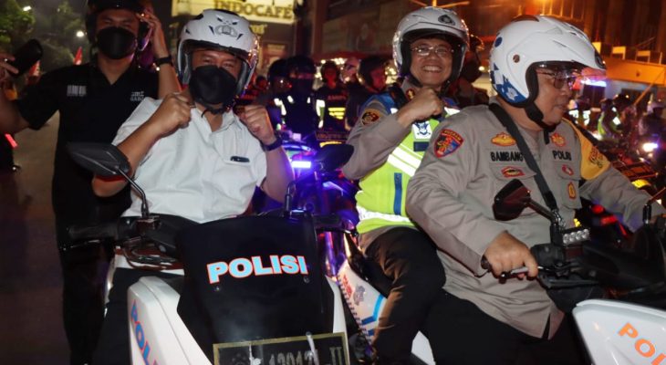 Amankan Malam Tahun Baru, Kapolrestabes Medan Ikut Patroli Bersama Forkopimda Sumut