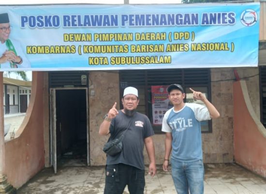 Kombarnas Kota Subulussalam Ajak Masyarakat Memilih Paslon Amin