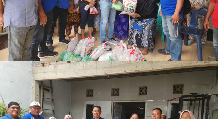 Program Jumat Barokah Terus Berjalan, Ketua Pewarta Bagikan Sembako ke Kaum Duafa Jalan Bromo
