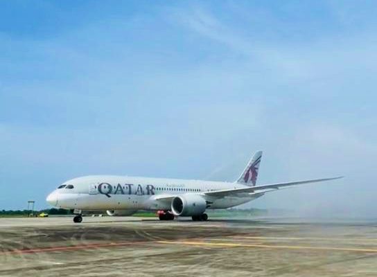 Bandara Internasional Kualanamu sambut Penerbangan perdana Qatar Airways dari Doha