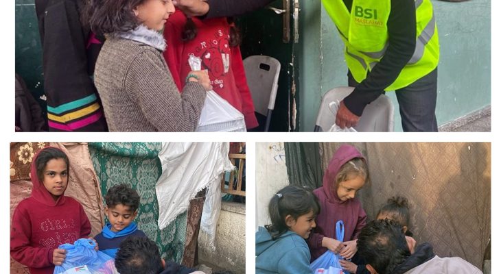 BSI Maslahat Salurkan Bantuan Musim Dingin, Makanan Hangat dan Siap Saji untuk Rakyat Palestina