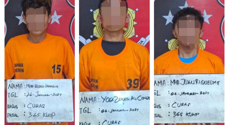 Trio Pelaku Curas Diciduk Polresta Deli Serdang, 1 Lagi Masih Diburu
