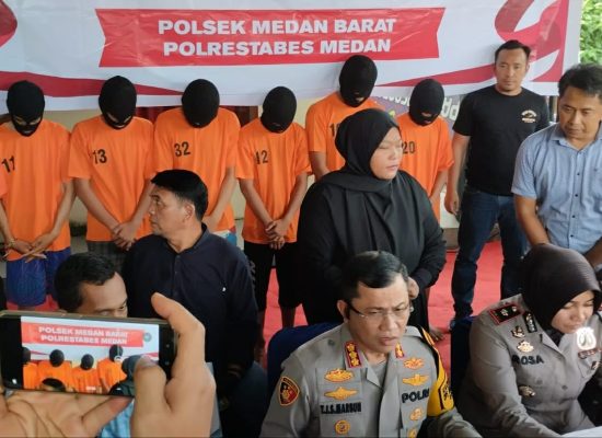 Polsek Medan Barat Amankan 6 Pelaku Begal, 5 Diantaranya Masih Pelajar