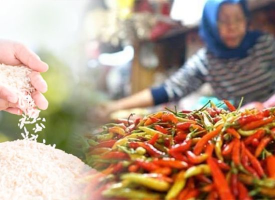 Harga Beras Turun Tipis, Harga Cabai Meroket di Akhir Pekan