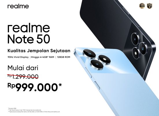realme Note 50 Resmi Meluncur di Indonesia dengan Harga Spesial Mulai dari Rp999.000