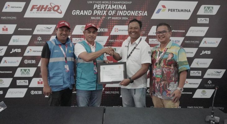 Pertama di Pulau Sumatera, Kejuaraan Dunia F1 Powerboat 2024 Resmi Gunakan Renewable Energy Certificate (REC)