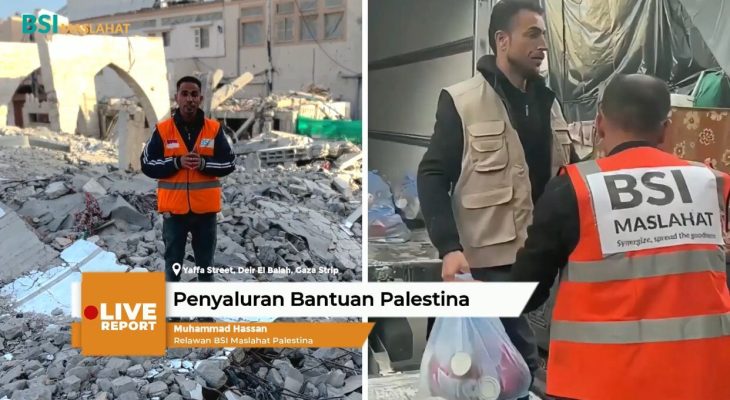 BSI Maslahat Gelar Live Streaming Penyaluran Bantuan Palestina