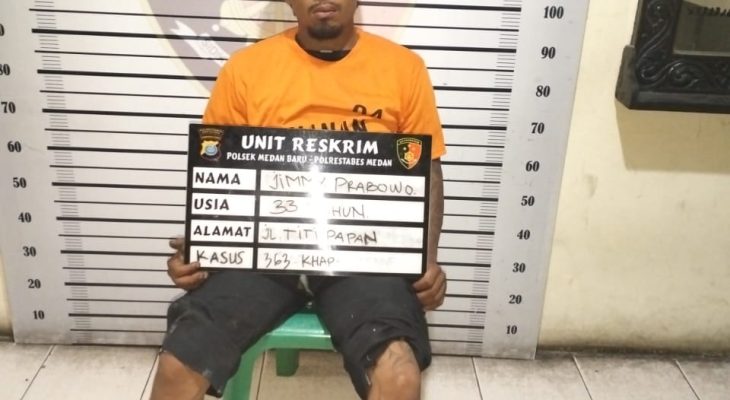 Unit Reskrim Polsek Medan Baru Tembak Residivis Spesialis Bongkar Rumah dan Curi Besi Pagar Rumah