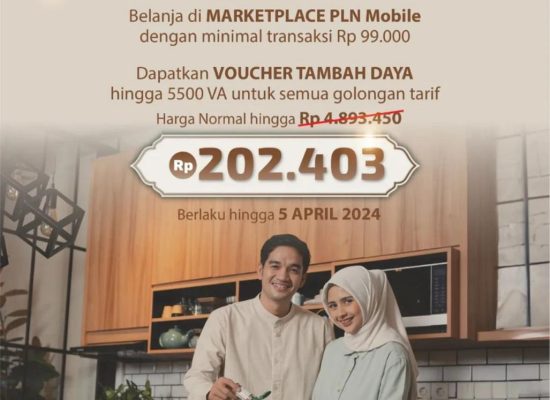 Nikmati Promo Tambah Daya Listrik Lewat Marketplace PLN Mobile