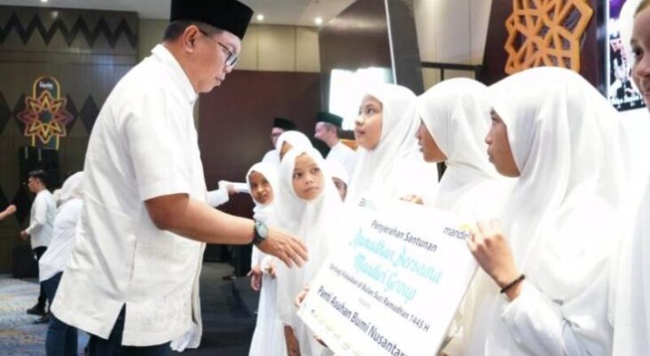 Tebar Berkah Ramadhan 1445 H, Bank Mandiri Santuni dan Berikan Bingkisan kepada 2.750 Anak Yatim dan Dhuafa di Medan