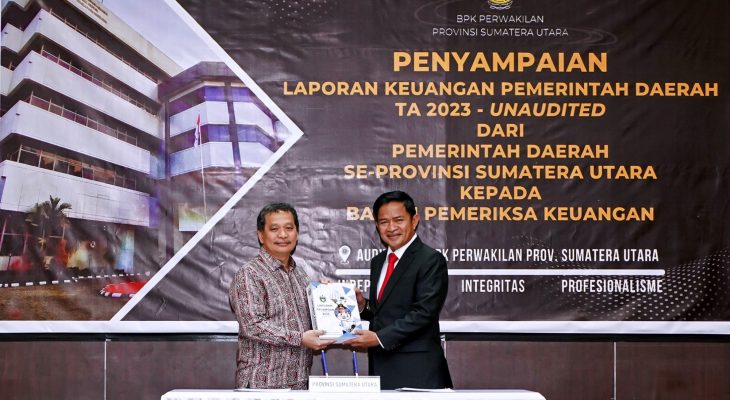 Serahkan LKPD 2023 ke BPK, Pj Gubernur Targetkan Pemprov Sumut Raih WTP ke-10