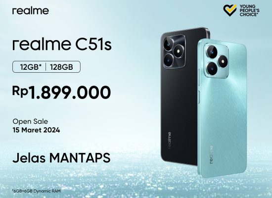 Mantaps Penuhi Kebutuhan Anak Muda, realme C51s Meluncur di Indonesia Dengan Harga Rp1.799.000,