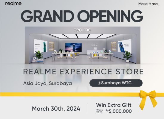 Tampil Lebih Modern, realme Experience Store 3.5 Pertama di Indonesia akan Segera Hadir di Kota Surabaya