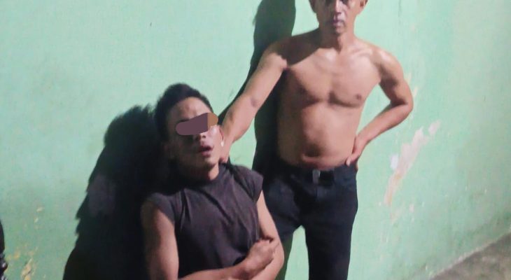 Ketangkap Basah, Maling Bawa Sejam di Amankan Kepling dan Warga Setempat