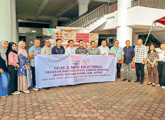 BSI Maslahat dan BSI Salurkan Bantuan Untuk Penyintas Erupsi Gunung Ruang Kabupaten Sitaro Sulawesi Utara