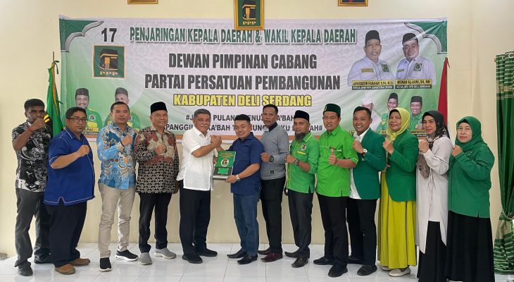 M Ali Yusuf Siregar Resmi Daftar Balon Bupati Deli Serdang ke PPP