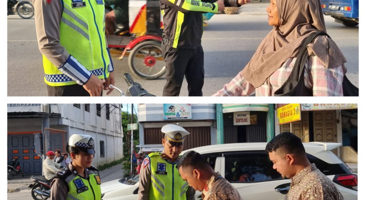 Satlantas Polres Toba Rutin Laksanakan Pengaturan Jalan
