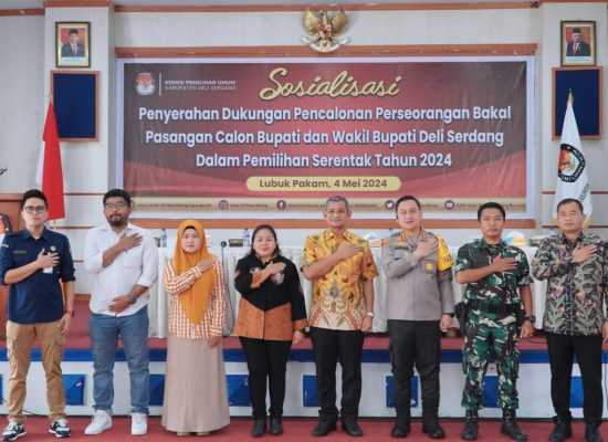 Pj Bupati Hadiri Sosialisasi Dukungan Pencalonan Balon Bupati dan Wabup Deli Serdang
