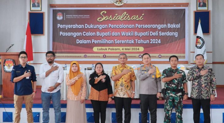 Pj Bupati Hadiri Sosialisasi Dukungan Pencalonan Balon Bupati dan Wabup Deli Serdang
