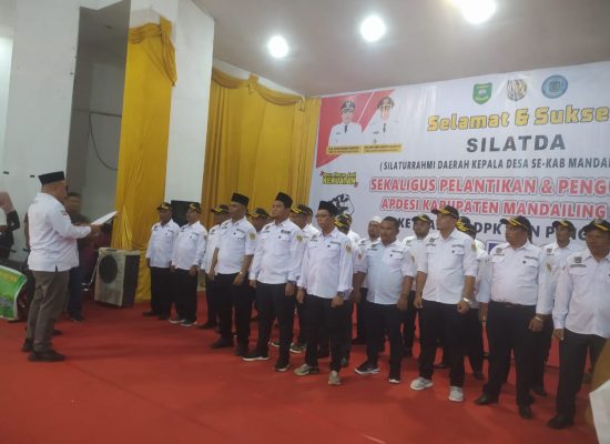 Pelantikan APDESI Madina di Nahkodai Miswaruddin