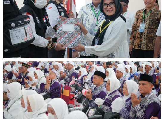 Hujan dan Lantunan Azan Iringi Keberangkatan 354 Jamaah Calon Haji Kloter 5