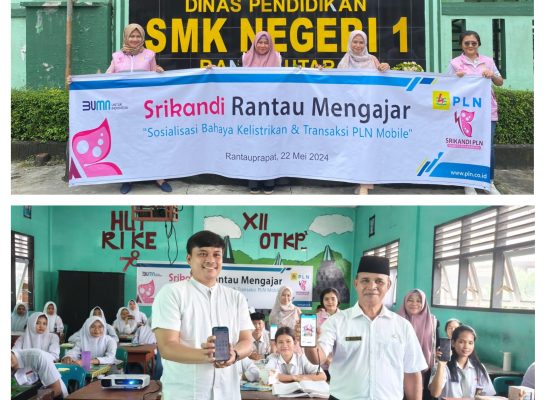 Srikandi PLN Mengajar, Sosialisasikan Bahaya Kelistrikan dan Budaya K3 di SMK NEGERI 1 Rantau Utara