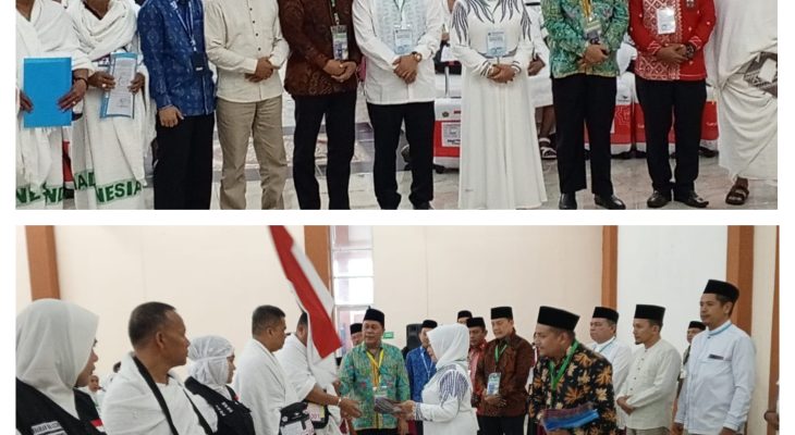 Bupati Labuh Batu Ingatkan JCH Ikuti Peraturan, Qosbi Beri Tip Kepada Tamu Allah Kloter 13