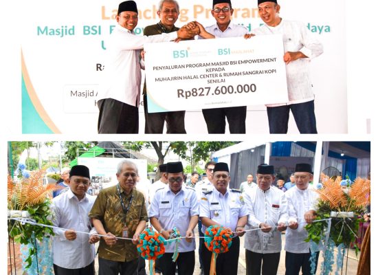 BSI dan BSI Maslahat Resmikan Program Masjid BSI Empowerment  kepada Muhajirin Halal Center dan Rumah Sangrai Kopi Bekasi