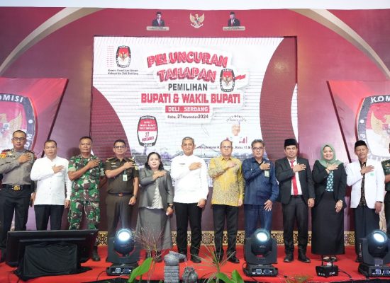 PJ Bupati Hadiri Peluncuran Tahapan Pemilihan Bupati dan Wakil Bupati Deli Serdang 2024