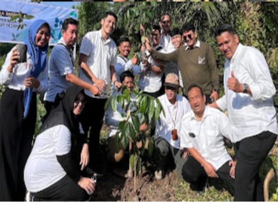 Memperingati Hari Lingkungan Hidup Sedunia, ASN Kantor ATR/ BPN Kota Tanjungbalai Lakukan Aksi Penanaman 100 Pohon Mahoni