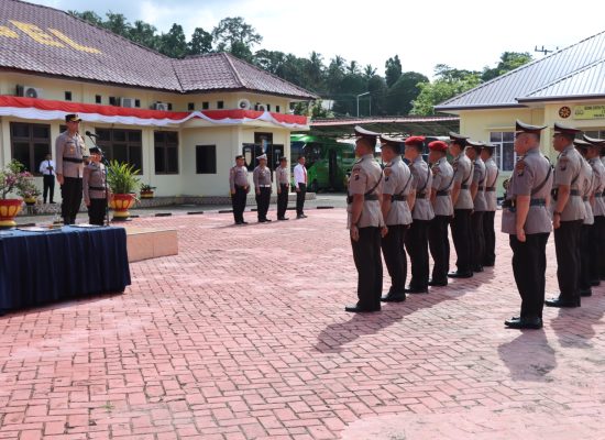 Kapolres Nias Selatan Pimpin Pelaksanaan Sertijab PJU Polres