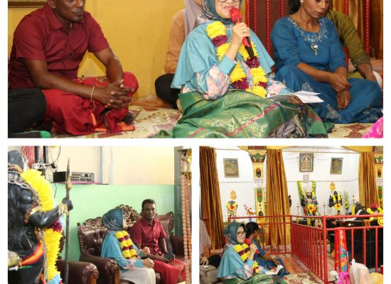 dr Susanti Hadiri Perayaan Maha Thriruvilla di Kuil Shri Mariamman