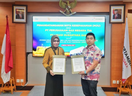 Gali Potensi Gas di Jawa Timur, PGN dan Likuid Nusantara Gas Tandatangani MOU Kerja Sama LNG