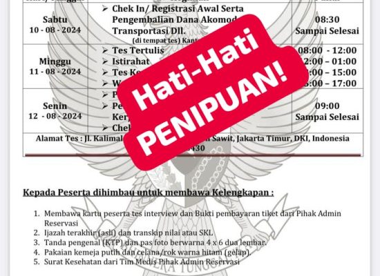 Marak Modus Penipuan Undangan Lowker, KAI Divre I Sumut Imbau Masyarakat Lebih Teliti