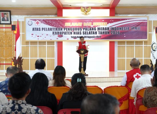 Bupati Hilarius Duha Hadiri Pelantikan Pengurus PMI Kab. Nias Selatan Tahun 2024